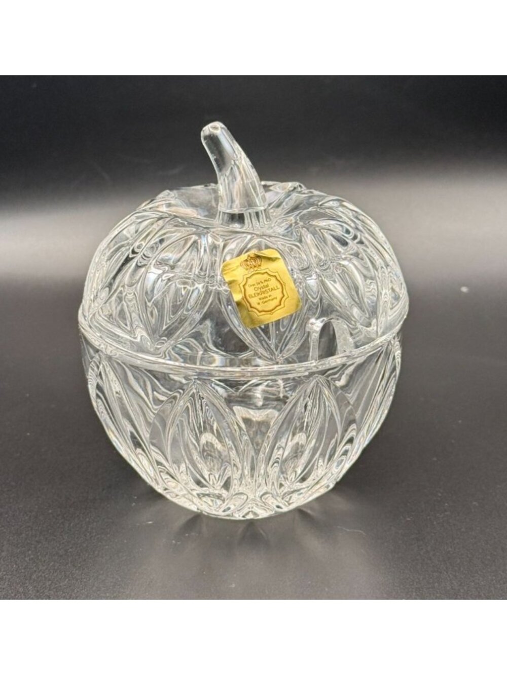 Vintage West Germany Crystal Apple Jam Dish
